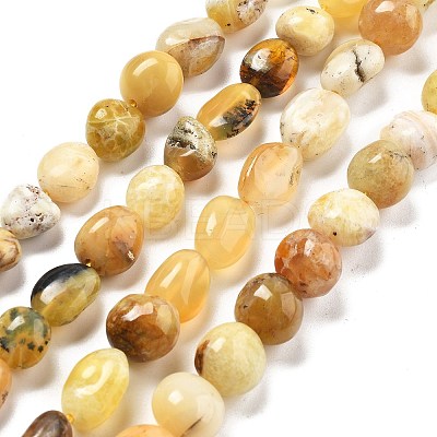 Natural Yellow Opal Beads Strands G-C179-F03-01-1
