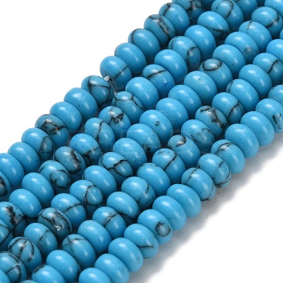 Synthetic Turquoise Beads Strands G-Z110-B01-2x4mm-03-1