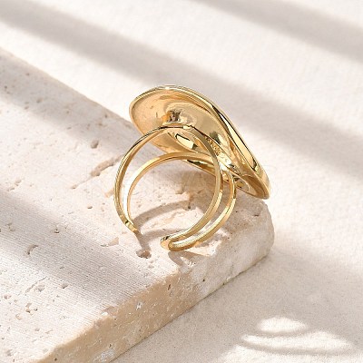 Natural Tiger Eye Finger Rings STAS-Z112-14G-01-1