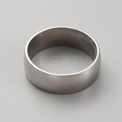 201 Stainless Steel Simple Plain Band Ring for Men Women RJEW-WH0015-02F-1