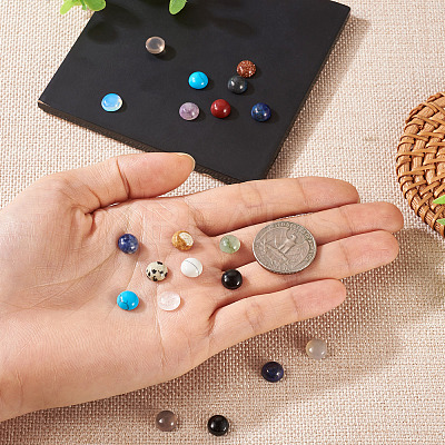 20Pcs Natural & Synthetic Mixed Gemstone Cabochons G-TA0002-76C-1