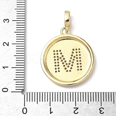 Brass Micro Pave Clear Cubic Zirconia Pendants KK-L253-17G-M-1