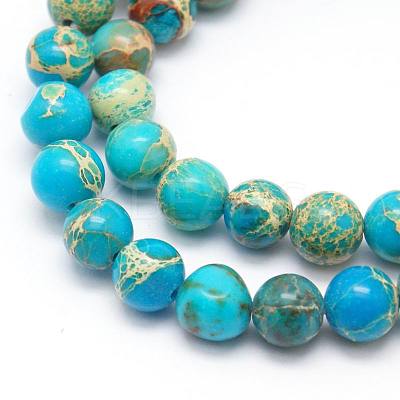 Natural Imperial Jasper Beads Strands G-I122-4mm-10-1