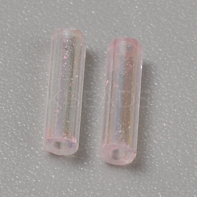300Pcs Transparent Glass Round Bugle Beads GLAA-WH0015-74C-1