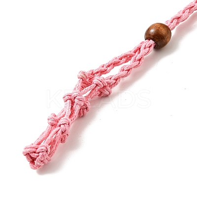 Braided Wax Rope Cord Macrame Pouch Necklace Making NJEW-J007-03-1