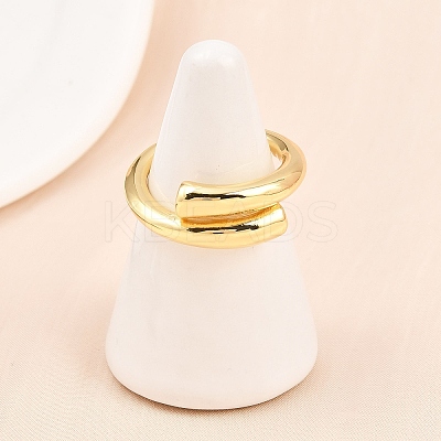 Brass Cuff Rings for Women RJEW-Z113-15G-1