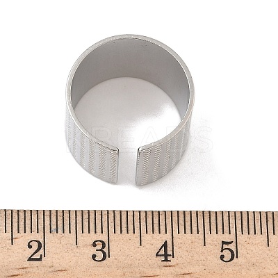 304 Stainless Steel Open Cuff Rings RJEW-A079-01D-P-1