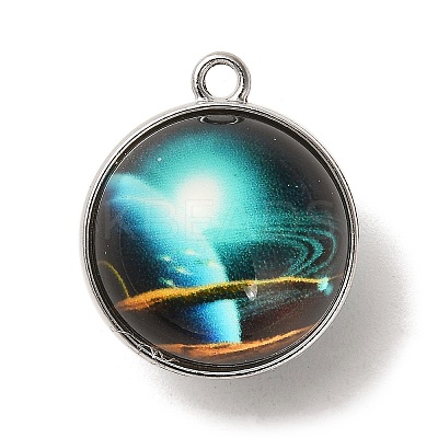 Galaxy Theme Luminous Glass Ball Pendants GLAA-D021-01P-04-1
