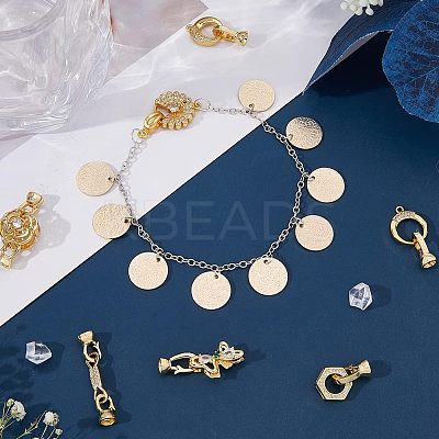10 Sets 10 Styles Fold Over Clasp Sets FIND-FH0005-45-1