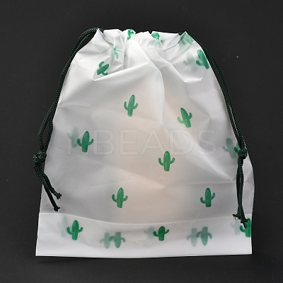 Plastic Frosted Drawstring Bags ABAG-M003-01A-07-1