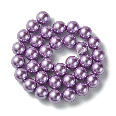 Eco-Friendly Dyed Glass Pearl Round Beads Strands HY-A002-12mm-RB056-1