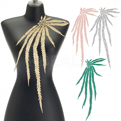 4Pcs 4 Colors Polyester Embroidery Ornament Accessories DIY-NB0008-29A-1
