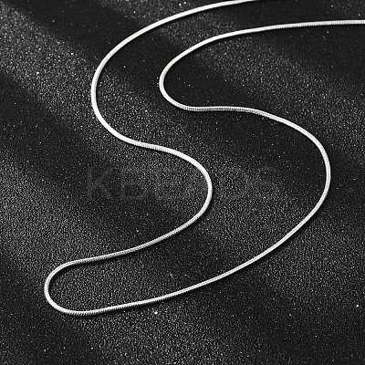 Brass Round Snake Chain Necklace Making MAK-T006-11B-S-1