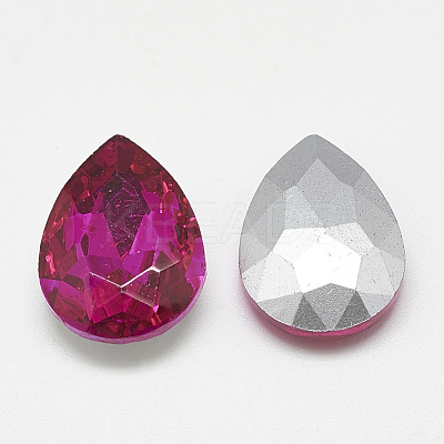 Pointed Back Glass Rhinestone Cabochons RGLA-T081-7x10mm-09-1