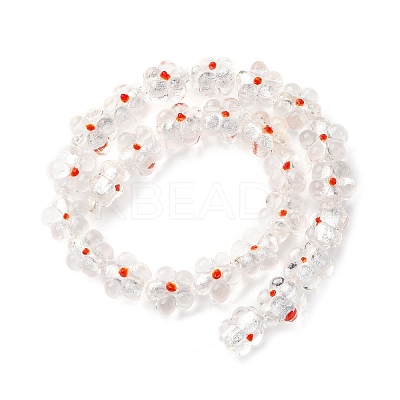Handmade Silver Foil Glass Lampwork Beads FOIL-T001-02M-1