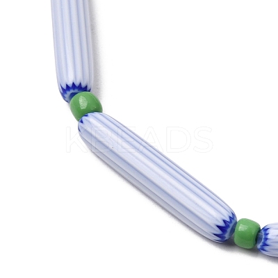 Handmade Lampwork Chevron Beads LAMP-Z019-01-12-1