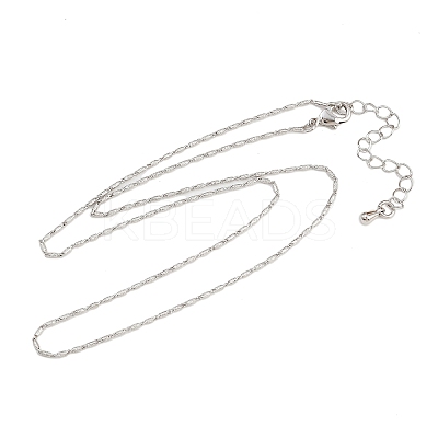 Brass Oval Link Chain Necklaces NJEW-D338-02P-1
