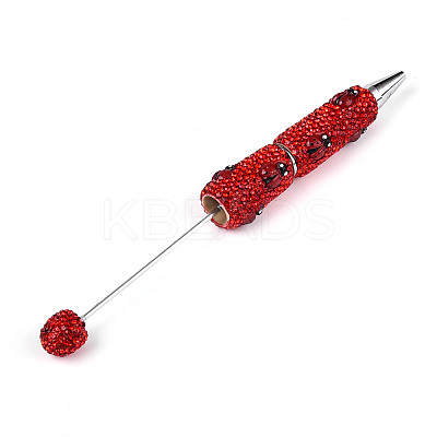 Resin & Polymer Clay Pave Rhinestone Ball-Point Pen AJEW-T013-04A-1