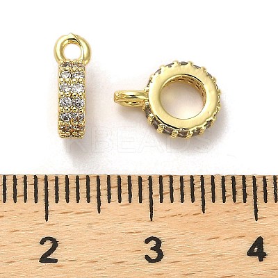 Brass Micro Pave Cubic Zirconia Tube Bails ZIRC-P112-01G-1