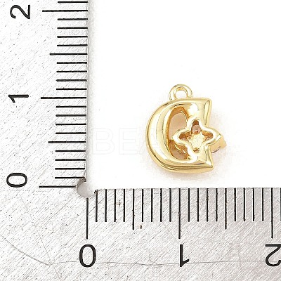 Brass Micro Pave Clear Cubic Zirconia Charms KK-Z151-18G-D-1