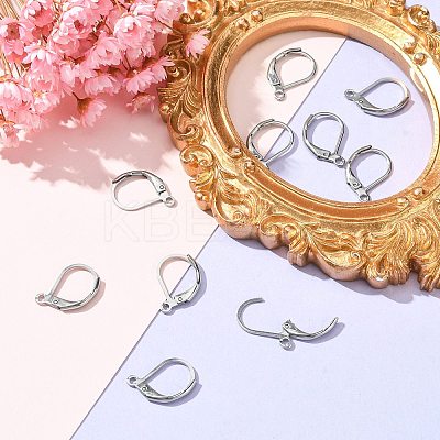 Tarnish Resistant 304 Stainless Steel Leverback Earring Findings STAS-S028-07-1
