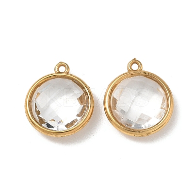 304 Stainless Steel Rhinestone Pendants STAS-P453-09G-M-1