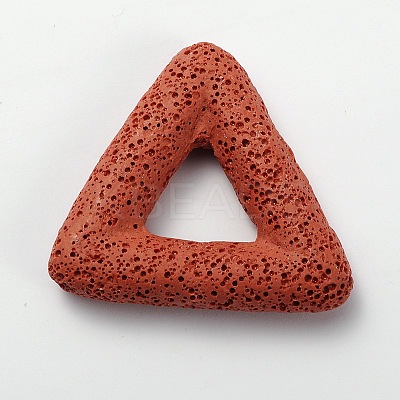 Synthetic Lava Rock Big Triangle Pendants G-O025-04G-1