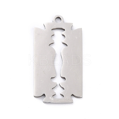 Non-Tarnish 201 Stainless Steel Pendants STAS-K003-09P-1
