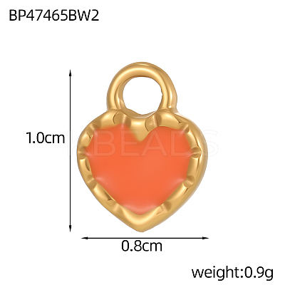 304 Stainless Steel Enamel Charms STAS-OY009-45G-1