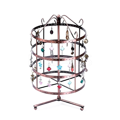 Iron 4 Tiers Rotating Jewelry Organizer Earring Holder Stand NDIS-K002-03R-1