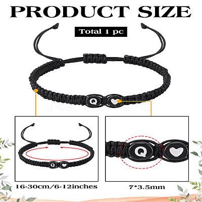 1Pc Adjustable Nylon Cord Braided Bracelets for Women Men BJEW-LP0001-31A-Q-1