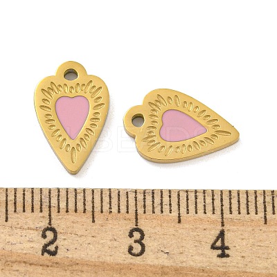 316 Surgical Stainless Steel Enamel Charms STAS-M073-42A-01G-1