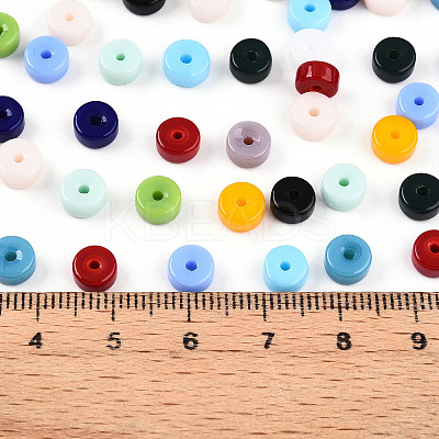 Opaque Colours Glass Seed Beads SEED-N007-P4x6mm-B02-1