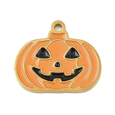 Halloween 304 Stainless Steel Enamel Pendants FIND-I068-01G-06-1