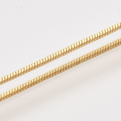 Brass Square Snake Chain Necklace Making MAK-T006-10A-G-1