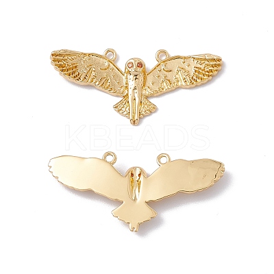 Rack Plating Brass Micro Pave Cubic Zirconia Pendants ZIRC-C040-32G-1