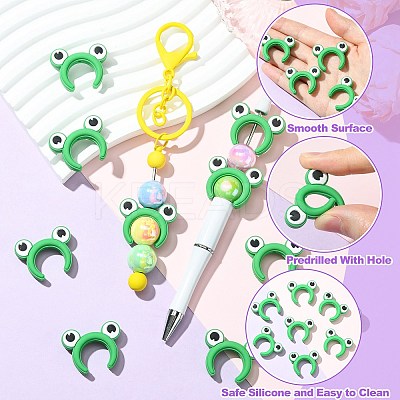 20Pcs Frog Ear Silicone Focal Beads SIL-CJ0002-83B-1