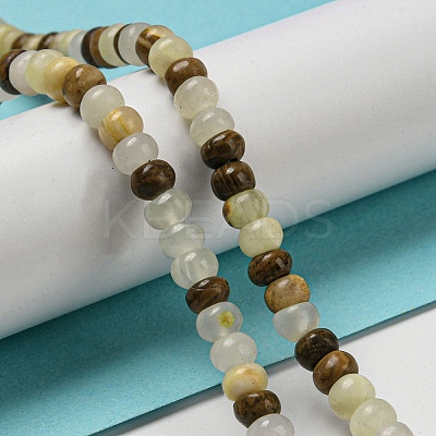 Natural Green Banded Calcite(Afghan Jade) Beads Strands G-H305-A03-01-1