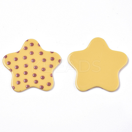 Opaque Printed Acrylic Cabochons MACR-N011-002-C03-1