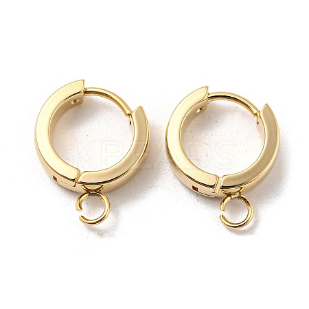 201 Stainless Steel Huggie Hoop Earrings Findings STAS-A167-01S-G-1