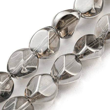 Pearl Luster Plated Electroplate Transparent Glass Beads Strands EGLA-G037-04A-PL01-1
