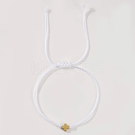 Adjustable Polyester Cord Braided Bracelets EW2287-4-1