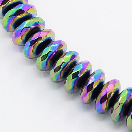 Grade A Electroplate Non-magnetic Synthetic Hematite Beads Strands G-N0014-8x3mm-05-1
