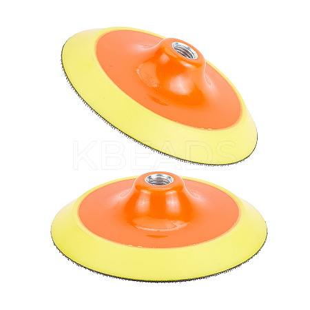 SUPERFINDINGS 2Pcs Plastic Flexible Edge Polishing Buffing Hook and Loop Backing Pad FIND-FH0004-46-1