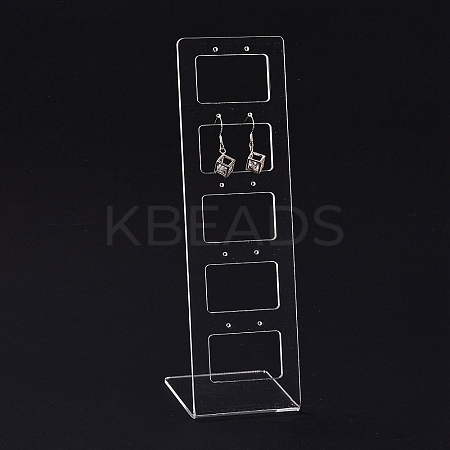 Transparent Acrylic Earrings Display Stands EDIS-G014-01-1