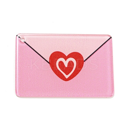 Valentine's Day Theme Opaque Acrylic Pendants LS-SACR-F011-03D-1