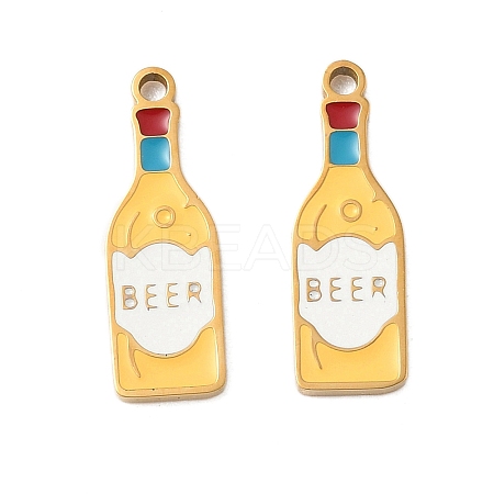 304 Stainless Steel Enamel Pendants X1-STAS-G360-04G-01-1