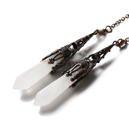 Natural Quartz Crystal Dowsing Pendulum Big Pendants G-H285-06R-25-1