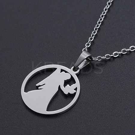 Non-Tarnish 201 Stainless Steel Pendants Necklaces LS-NJEW-S105-JN626-6-1