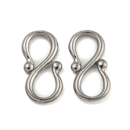 Non-Tarnish 304 Stainless Steel S-Hook Clasps STAS-U007-20A-P-1